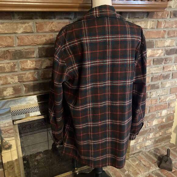 Pendleton Red Men’s  Casual Blazer Shirt 100% Wool Size medium Vintage - Picture 3 of 6